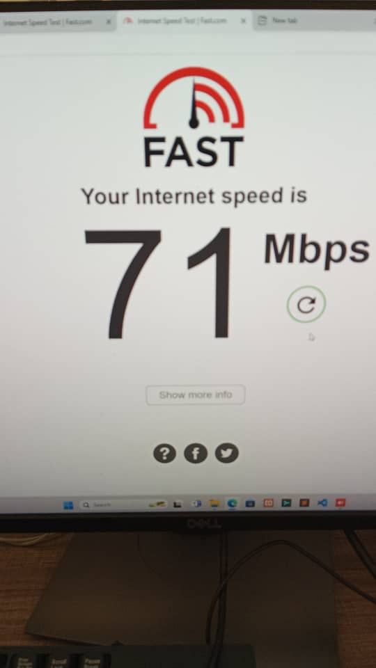 Starlink speed test at source